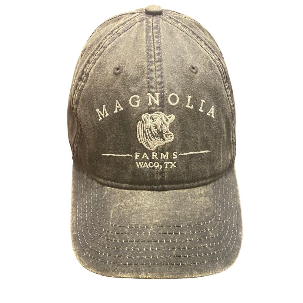 Magnolia Farms Waco TX Distressed Waxed Cotton Dad Hat One Size Brown Country